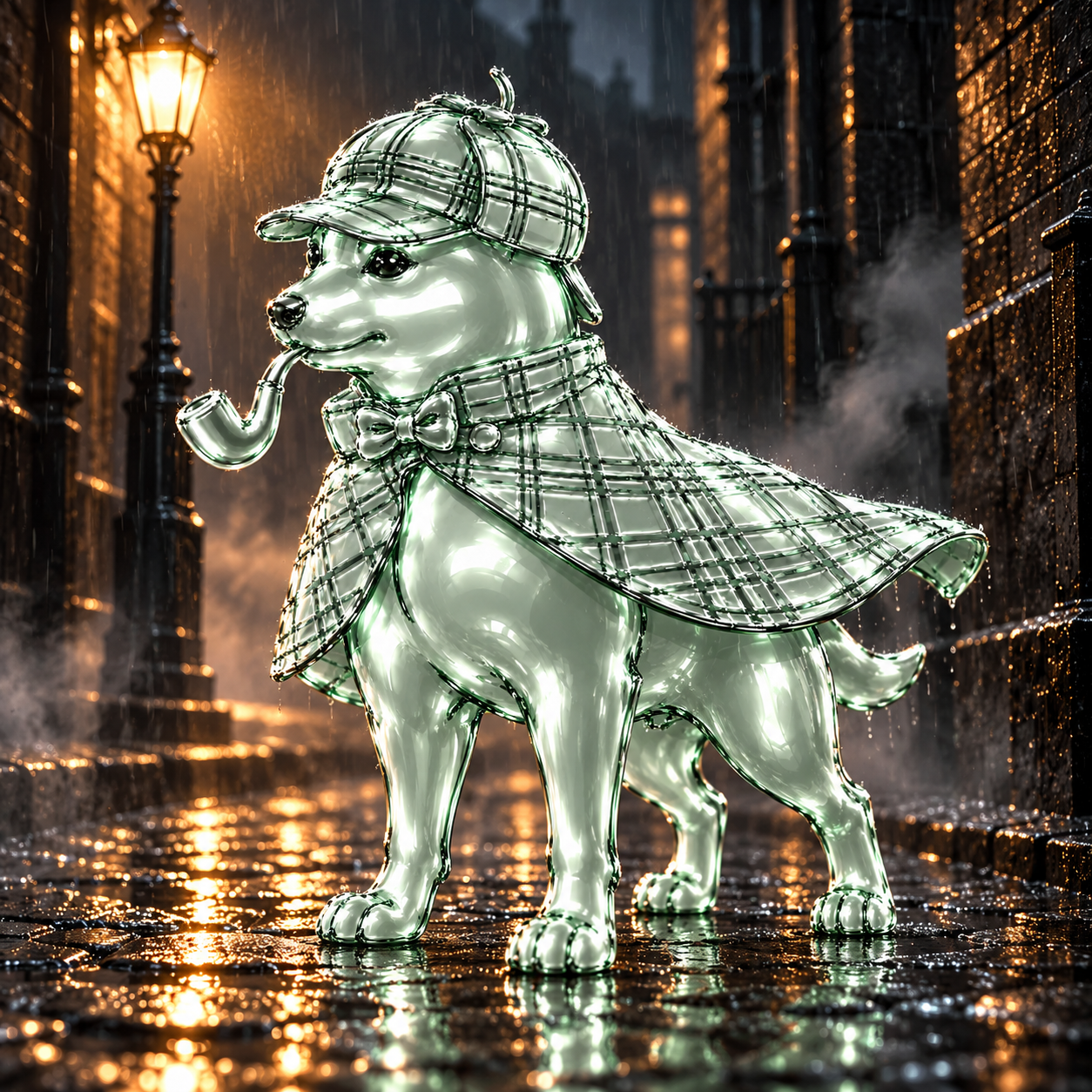 DOGPONS steps into a rainy street at night