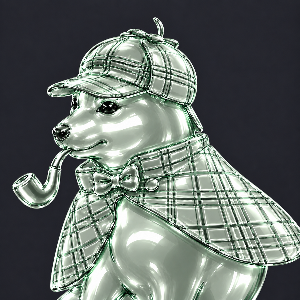 DOGPONS holding his pipe